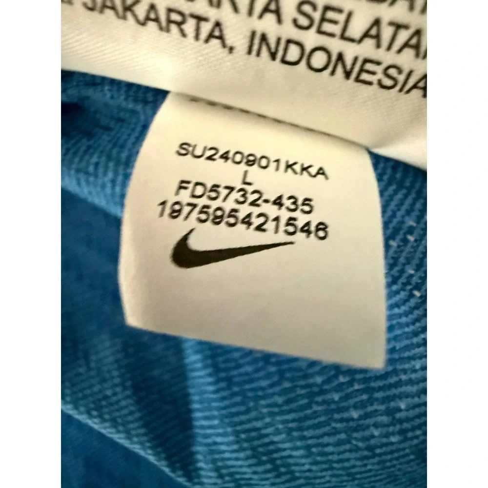 Nike Mens Dri-FIT ADV Tour Golf Polo Blue Geometric Knit FD5732-435 Large